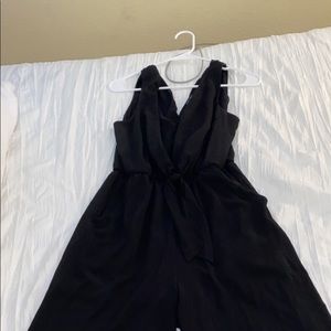 Black Crop Romper